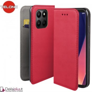 Telone atverčiamas dėklas - raudonas (Huawei Honor 400 Smart)